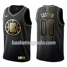 Canotte Uomo Los Angeles Clippers Personalizzate Nike Nero Golden Edition Swingman
